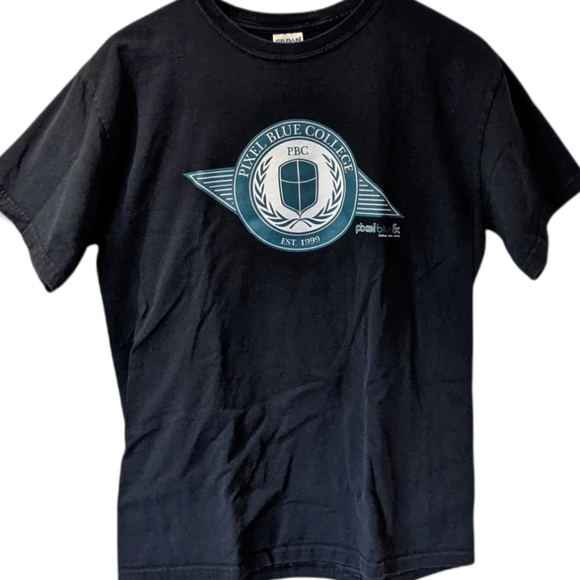 Graphic Collegiate Black Cotton T-shirt size Medium - Picture 1 of 8